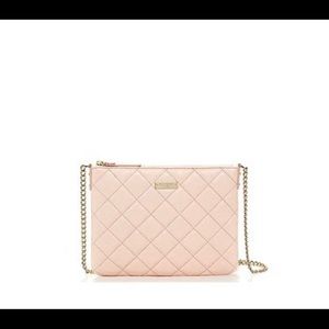 Brand New Kate Spade Gold Coast Ginnie Pink Quilted Leather Crossbody Purse Bag